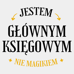 Jestem Głównym Księgowym Nie Magikiem - Męska Koszulka Biała