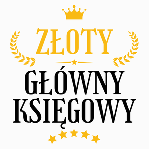 Złoty Główny Księgowy - Poduszka Biała