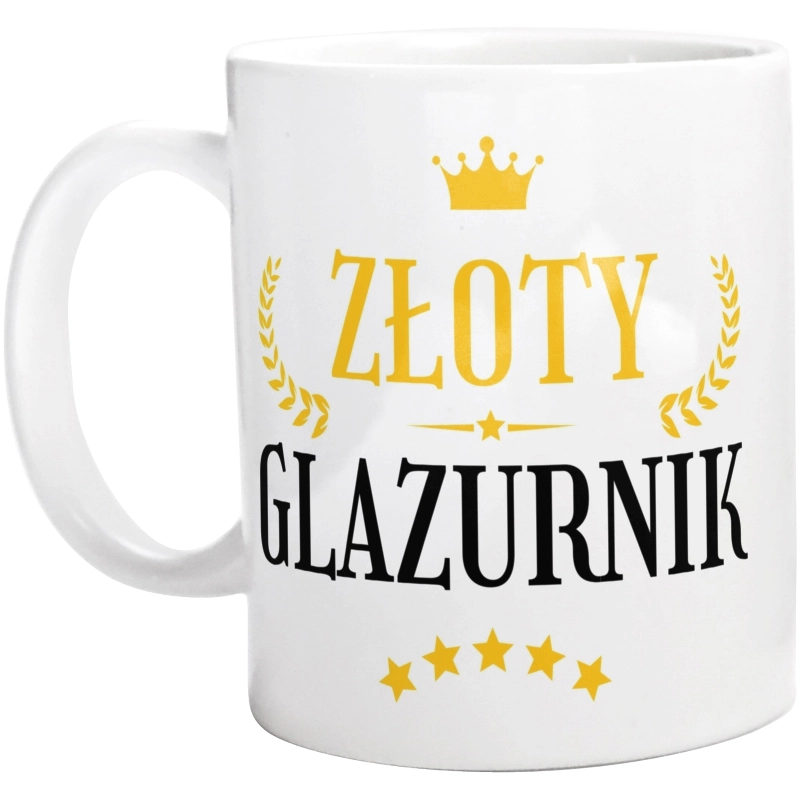 Złoty Glazurnik - Kubek Biały