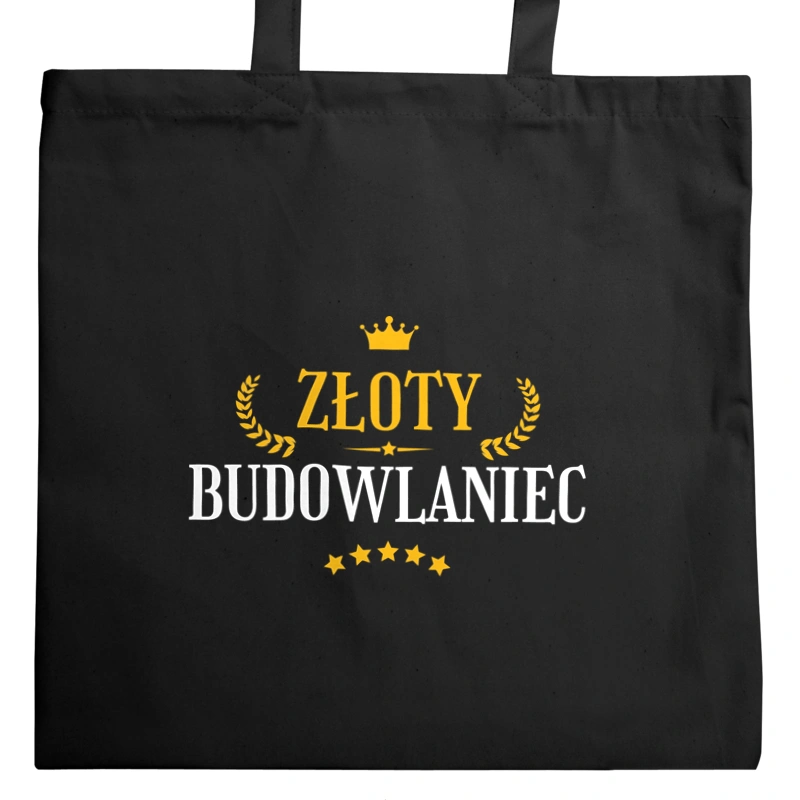 Złoty Budowlaniec - Torba Na Zakupy Czarna