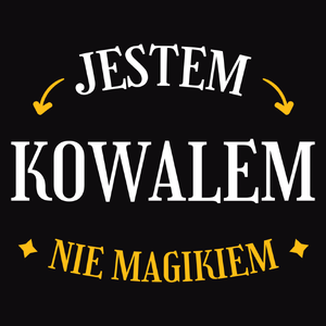 Jestem Kowalem Nie Magikiem - Męska Koszulka Czarna