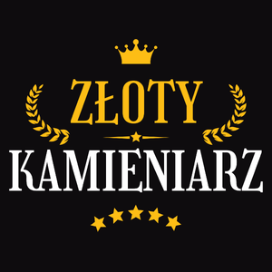 Złoty Kamieniarz - Męska Koszulka Czarna