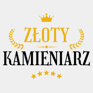 Złoty Kamieniarz - Męska Koszulka Biała