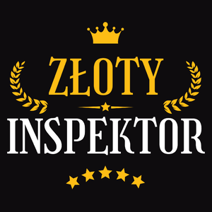 Złoty Inspektor - Męska Koszulka Czarna