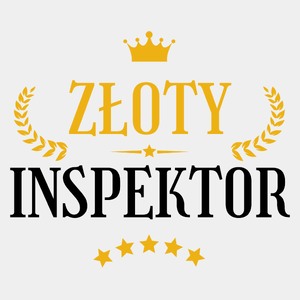 Złoty Inspektor - Męska Koszulka Biała