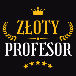 Złoty Profesor - Męska Koszulka Czarna