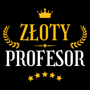 Złoty Profesor - Torba Na Zakupy Czarna