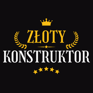 Złoty Konstruktor - Męska Koszulka Czarna