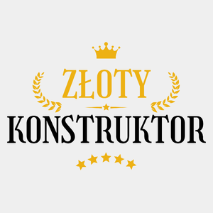 Złoty Konstruktor - Męska Koszulka Biała