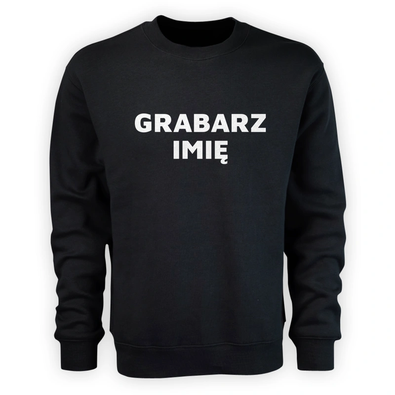 Napis Grabarz - Męska Bluza Czarna