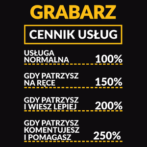 Grabarz - Cennik Usług - Męska Bluza z kapturem Czarna