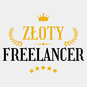 Złoty Freelancer - Męska Koszulka Biała