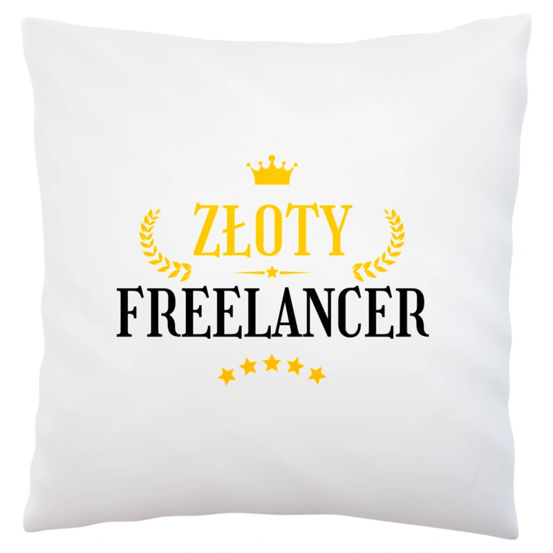 Złoty Freelancer - Poduszka Biała