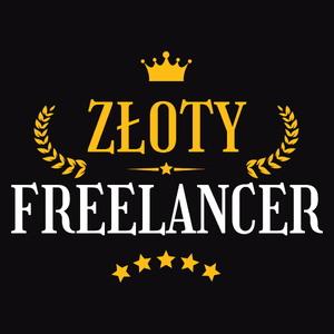 Złoty Freelancer - Męska Bluza z kapturem Czarna