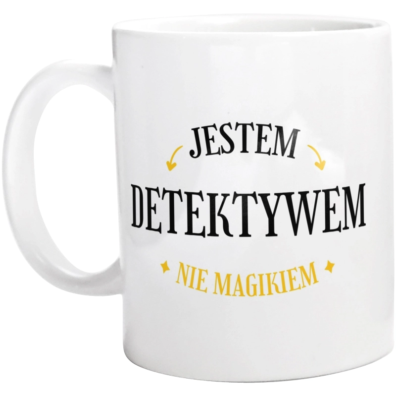 Jestem Detektywem Nie Magikiem - Kubek Biały