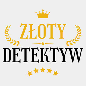 Złoty Detektyw - Męska Koszulka Biała