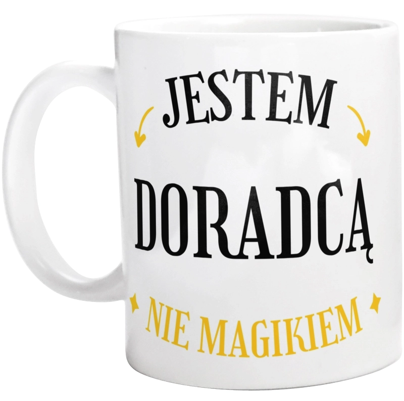 Jestem Doradcą Nie Magikiem - Kubek Biały