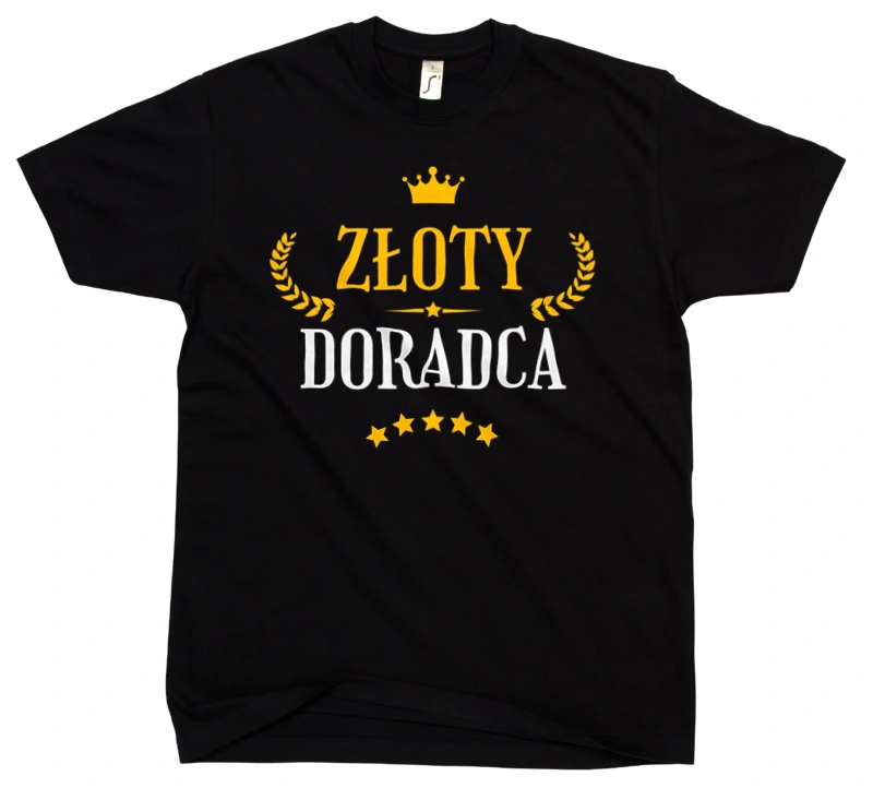 Złoty Doradca - Męska Koszulka Czarna