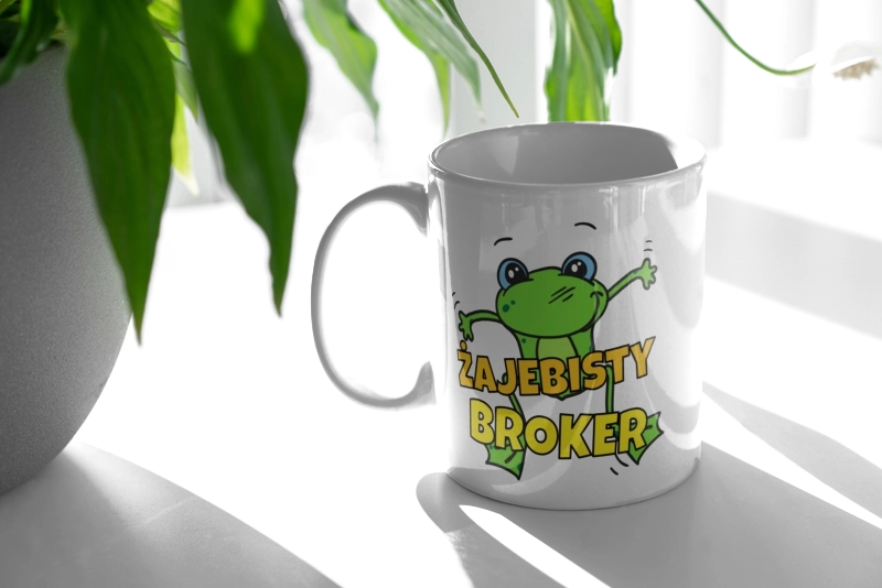 Żajebisty Broker - Kubek Biały