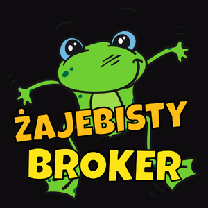 Żajebisty Broker - Męska Bluza z kapturem Czarna