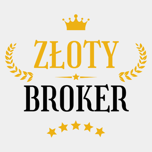 Złoty Broker - Męska Koszulka Biała