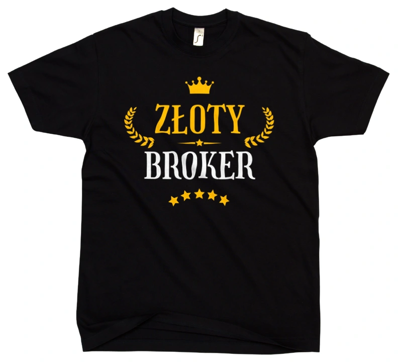 Złoty Broker - Męska Koszulka Czarna