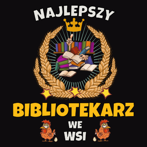 Najlepszy Bibliotekarz We Wsi - Męska Bluza z kapturem Czarna