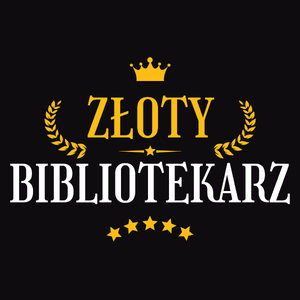 Złoty Bibliotekarz - Męska Koszulka Czarna