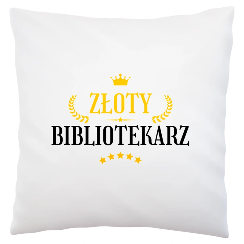 Złoty Bibliotekarz - Poduszka Biała