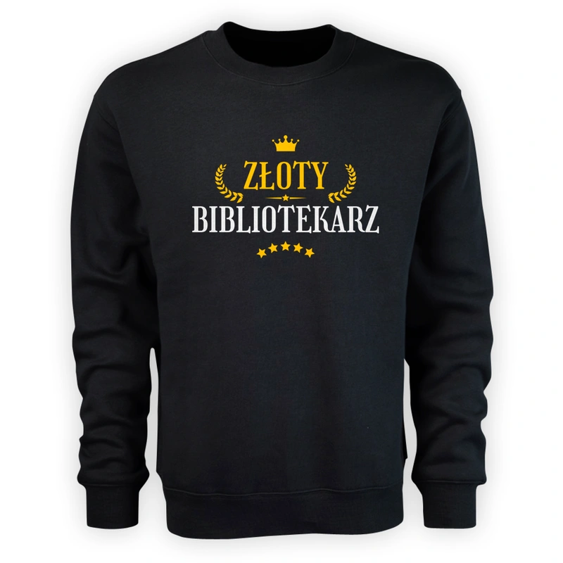 Złoty Bibliotekarz - Męska Bluza Czarna