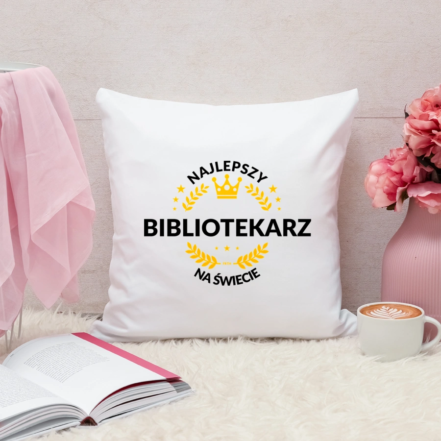 Najlepszy Bibliotekarz Na Świecie - Poduszka Biała