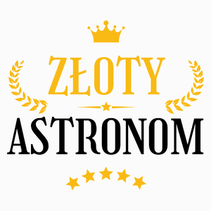 Złoty Astronom - Poduszka Biała