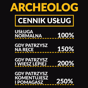 Archeolog - Cennik Usług - Męska Bluza z kapturem Czarna