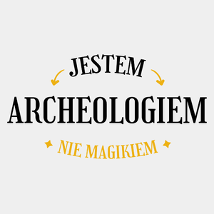 Jestem Archeologiem Nie Magikiem - Męska Koszulka Biała