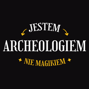 Jestem Archeologiem Nie Magikiem - Męska Bluza z kapturem Czarna