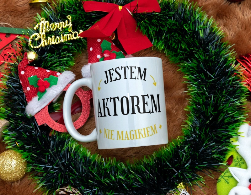 Jestem Aktorem Nie Magikiem - Kubek Biały