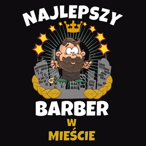 Najlepszy Barber W Mieście - Męska Bluza z kapturem Czarna