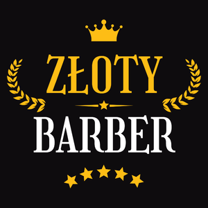 Złoty Barber - Męska Koszulka Czarna