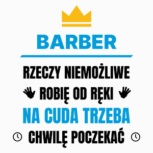 Barber Rzeczy Niemożliwe Robię Od Ręki - Poduszka Biała