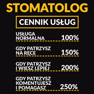 Stomatolog - Cennik Usług - Męska Bluza z kapturem Czarna