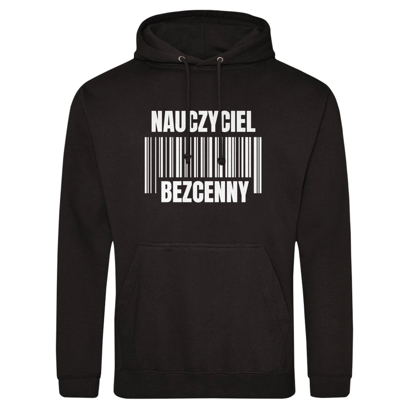 Nauczyciel Bezcenny - Męska Bluza z kapturem Czarna