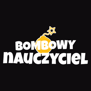 Bombowy Nauczyciel - Męska Bluza z kapturem Czarna