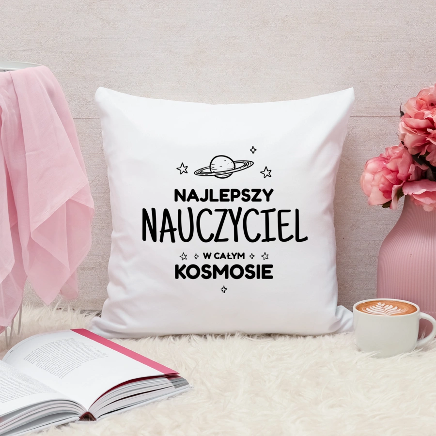 Najlepszy Nauczyciel W Kosmosie - Poduszka Biała