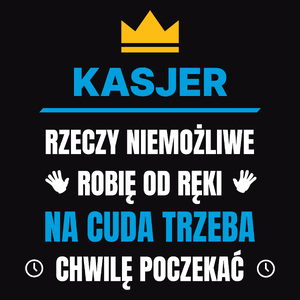 Kasjer Rzeczy Niemożliwe Robię Od Ręki - Męska Koszulka Czarna