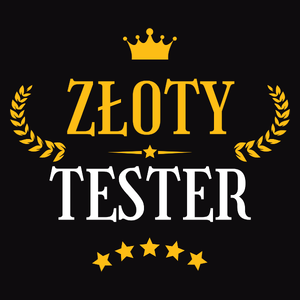 Złoty Tester - Męska Koszulka Czarna