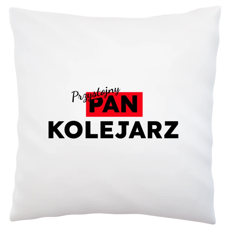 Przystojny Pan Kolejarz - Poduszka Biała