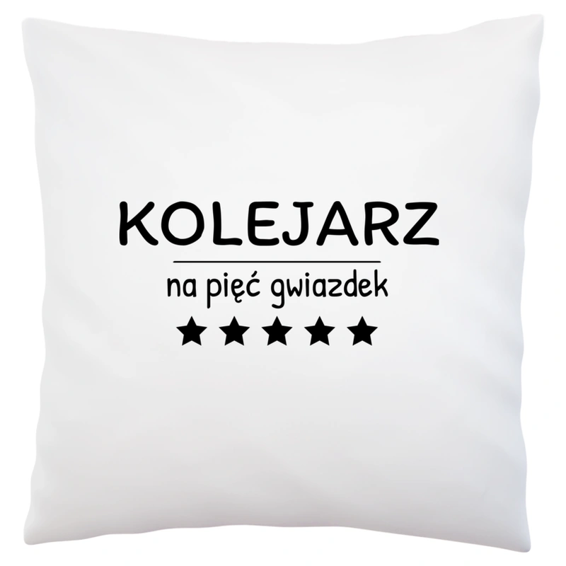 Kolejarz Na 5 Gwiazdek - Poduszka Biała