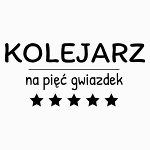 Kolejarz Na 5 Gwiazdek - Poduszka Biała