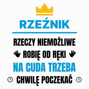 Rzeźnik Rzeczy Niemożliwe Robię Od Ręki - Poduszka Biała