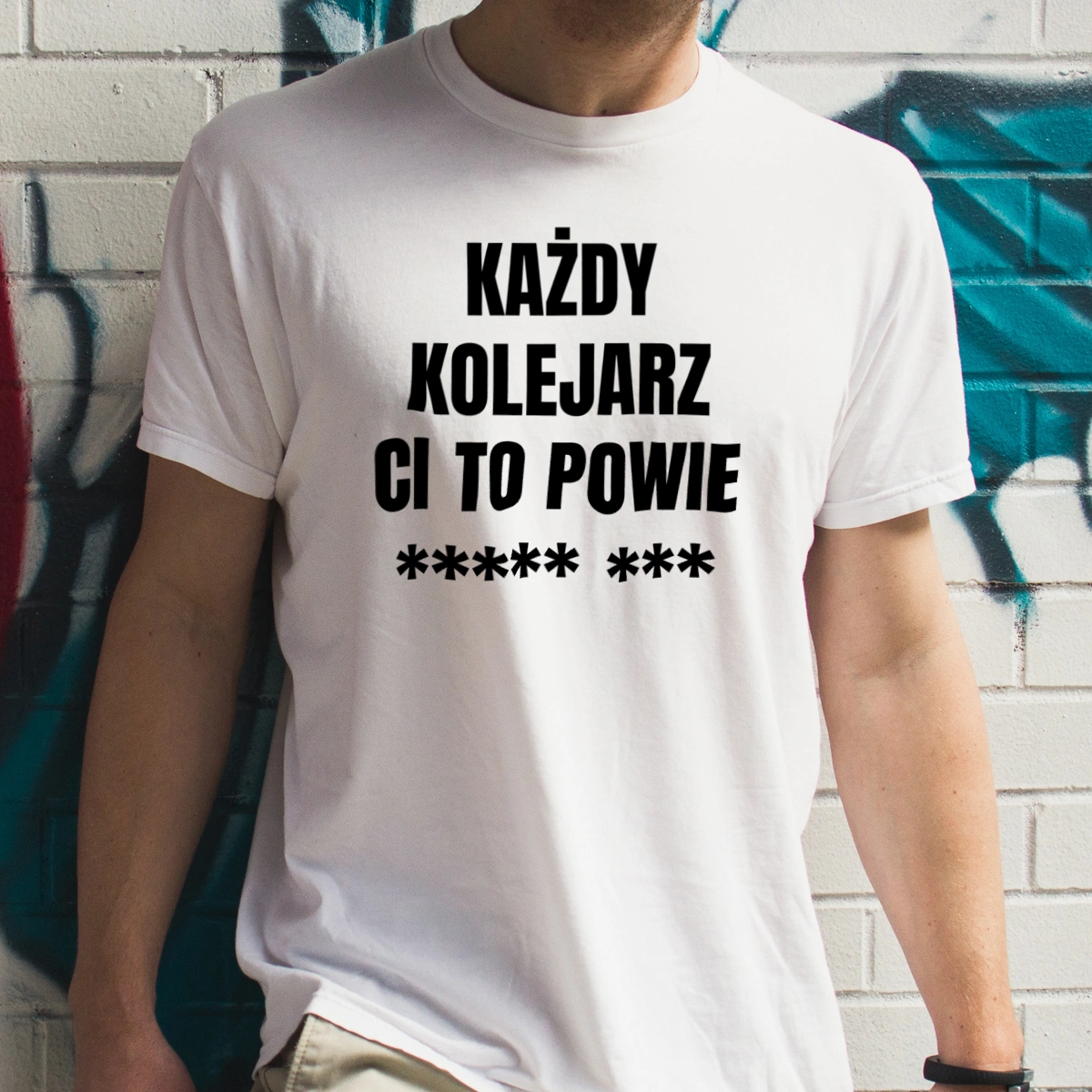 Każdy Kolejarz Ci To Powie - Męska Koszulka Biała